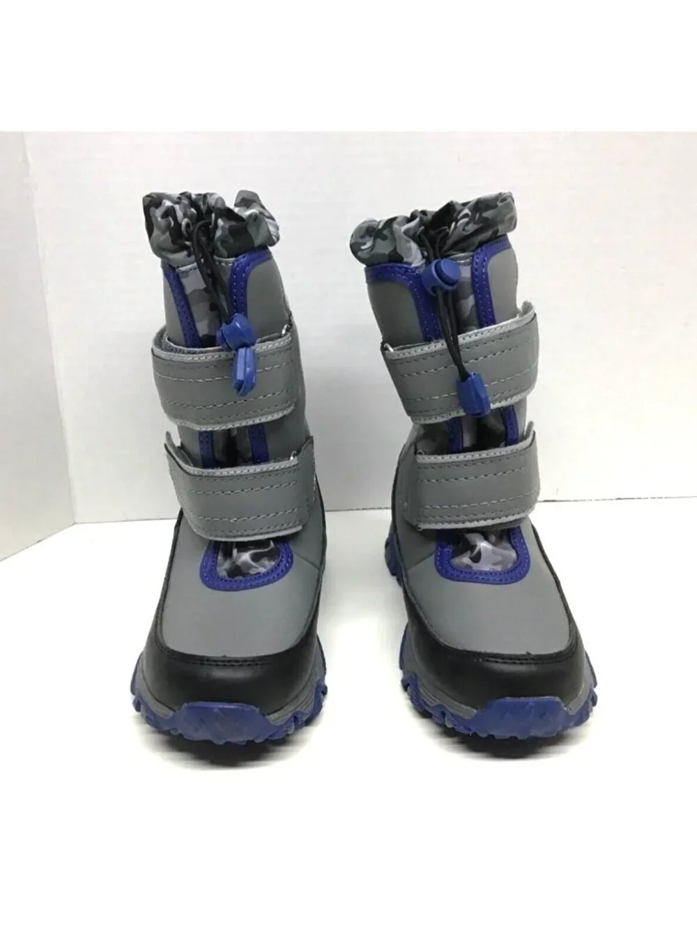 Lands End Kids 12 Sherpa Lined Gray Snow Boots